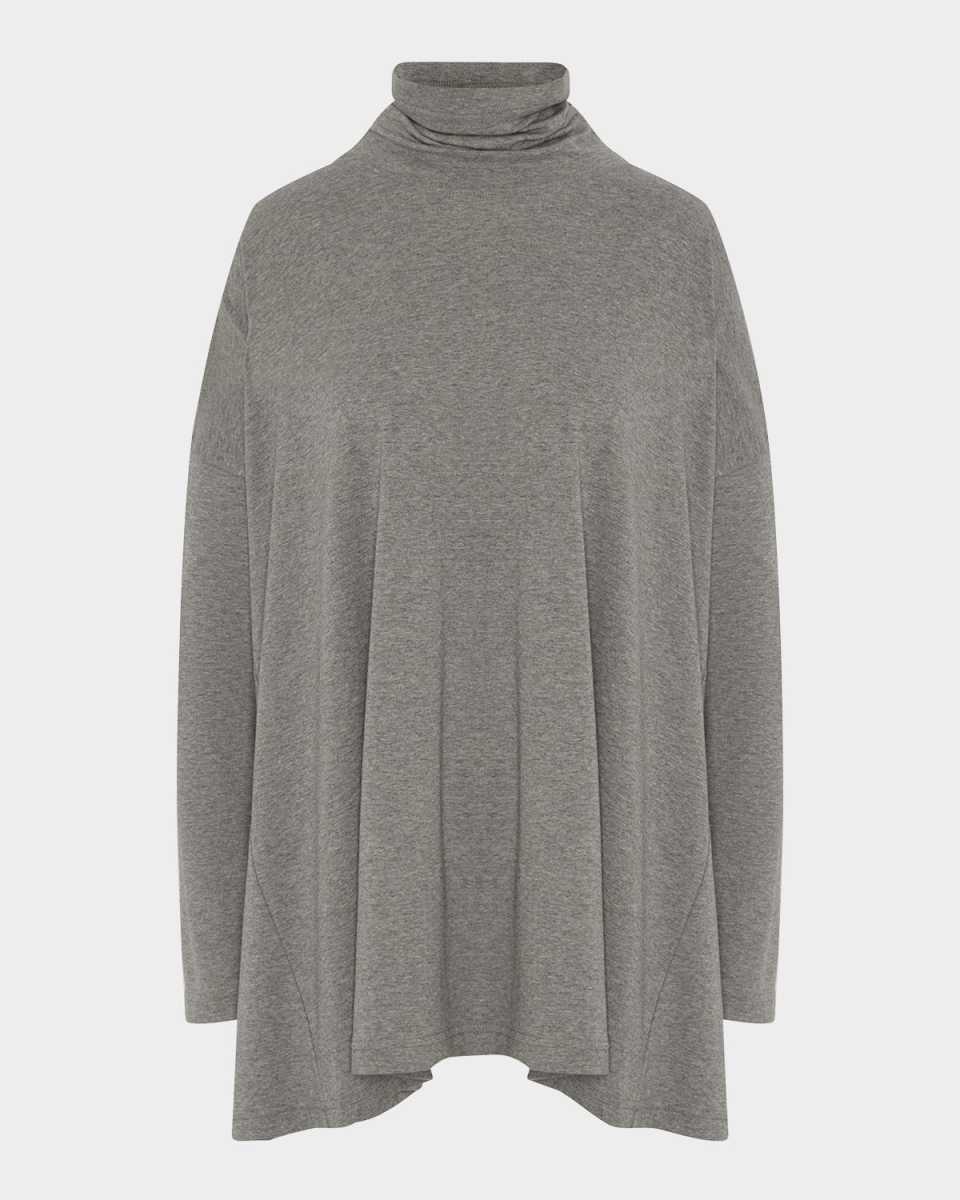 Side Paneled Scrunch-Neck Top (Long Length)